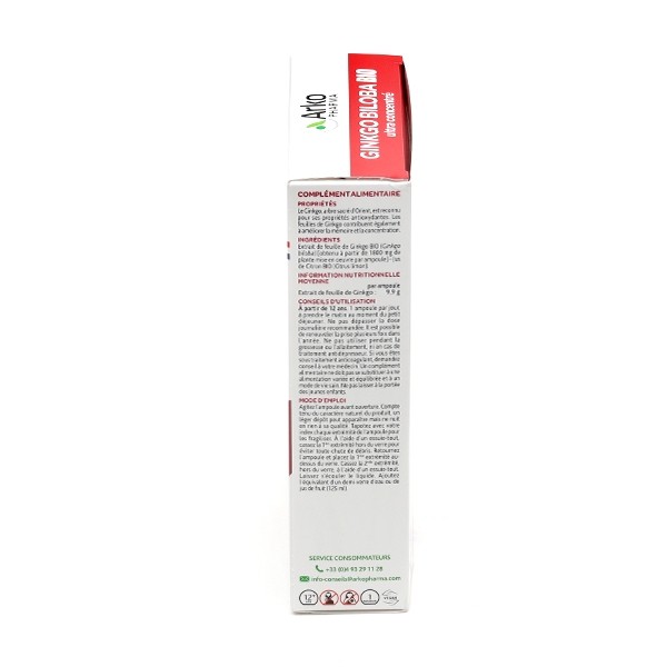 Arkofluides Ginkgo biloba Bio ampoules