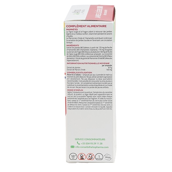 Arkofluides jambes légères bio ampoules