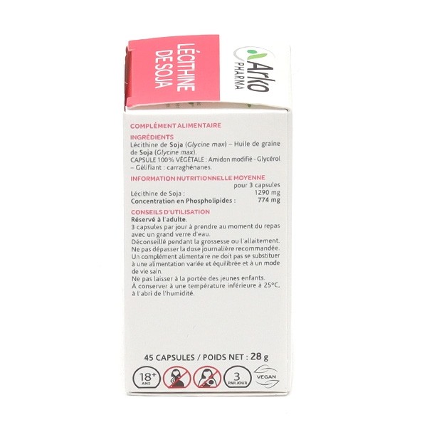 Arkogélules lecithine de soja capsules
