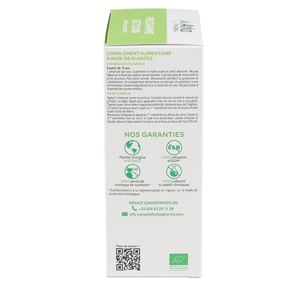 Arkofluides programme Détox Bio ampoules