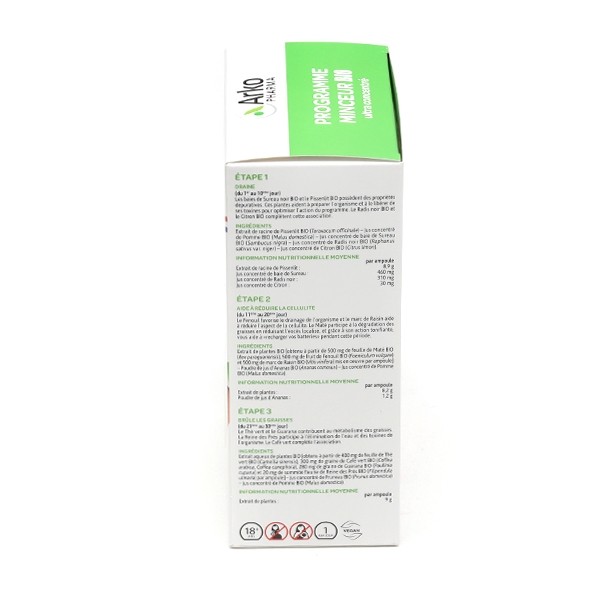 Arkofluides programme minceur 1+2+3 Bio ampoules