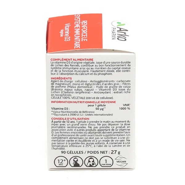 Arkogélules Vitamine D3 Végétale gélules