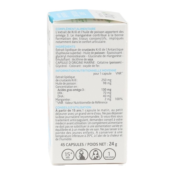 Arkogélules huile de Krill manganèse gélules