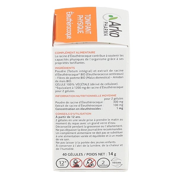 Arkogélules Eleuthérocoque bio gélules