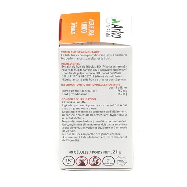 Arkogélules Tribulus bio gélules