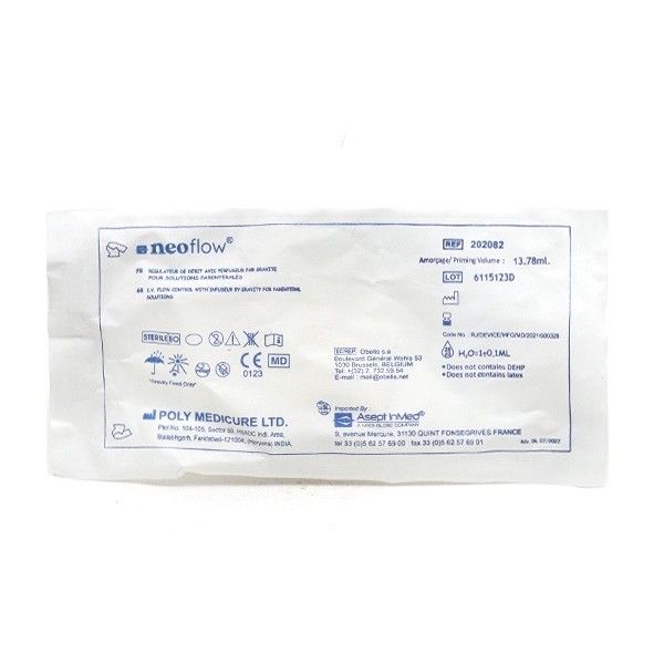 NeoFlow régulateur de débit avec perfuseur par gravité