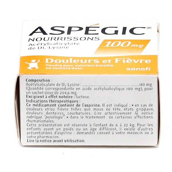 Aspégic 100 mg nourrisson sachet