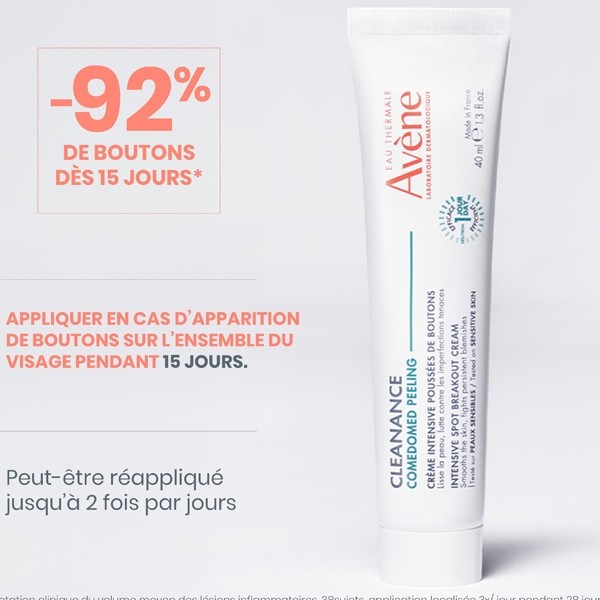 Avène Cleanance Comedomed peeling crème intensive poussée de boutons