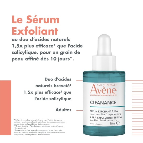 Avène Cleanance sérum exfoliant AHA