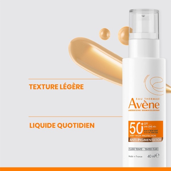 Avène fluide solaire teinté anti pigmentation SPF 50+