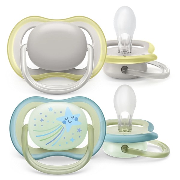 Avent Ultra Air Day and Night Sucette anatomique silicone 0-6 mois