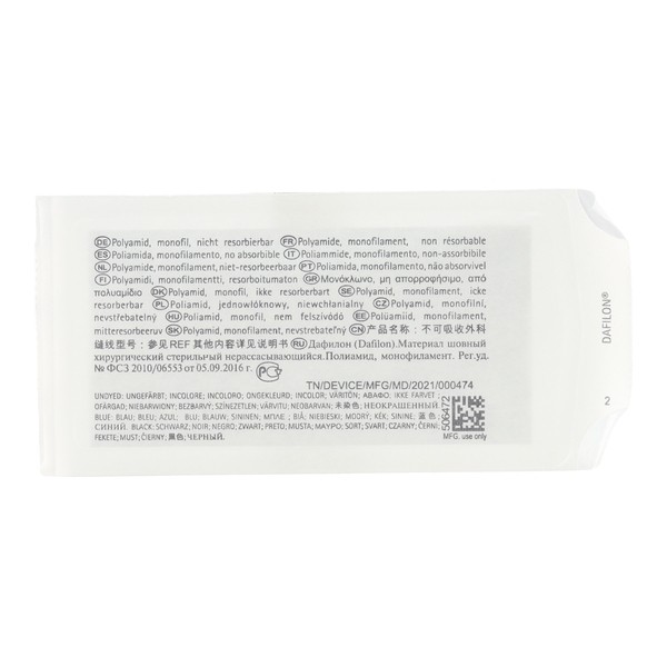 B Braun Dafilon Bleu fil de suture non résorbable