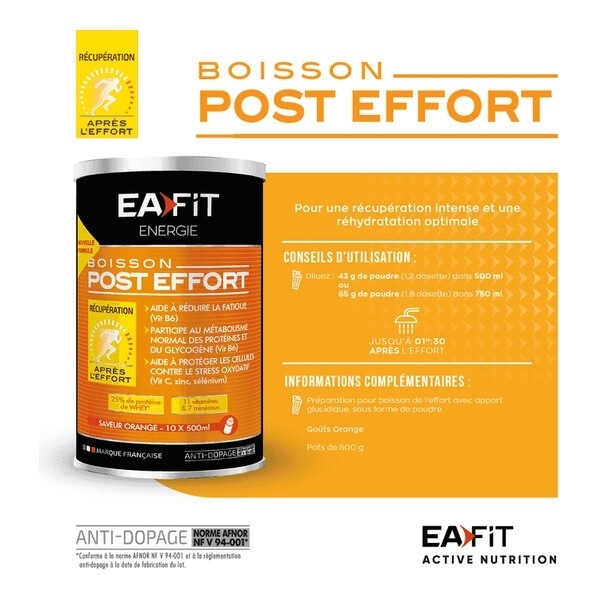 Eafit Energie boisson post effort