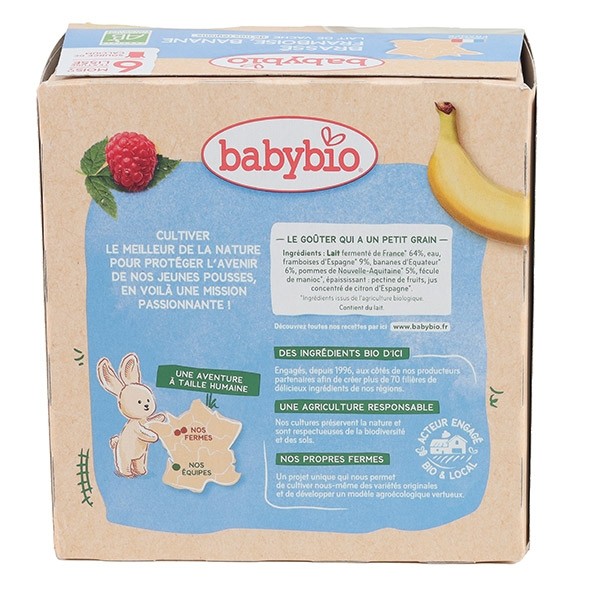 Babybio gourdes brassé framboise banane bio