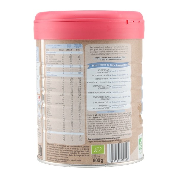 Babybio Caprea Lait de chèvre 1er âge bio