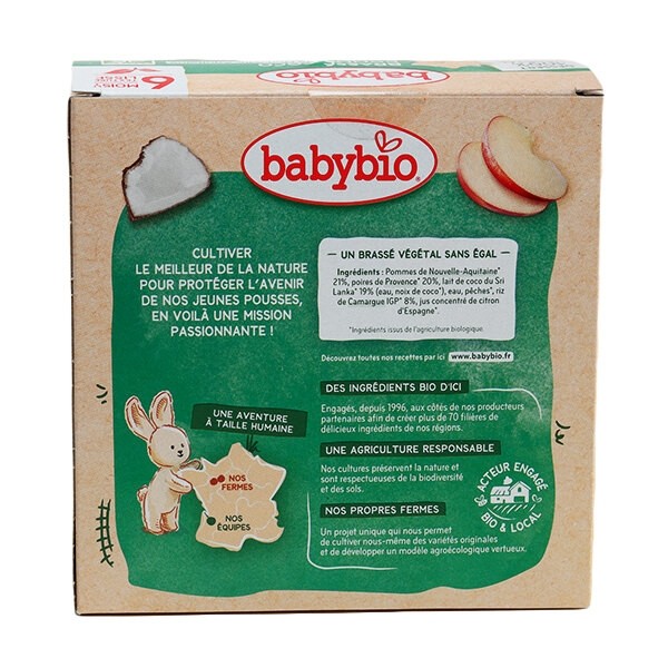 Babybio gourde Brassé Coco Pomme Poire bio