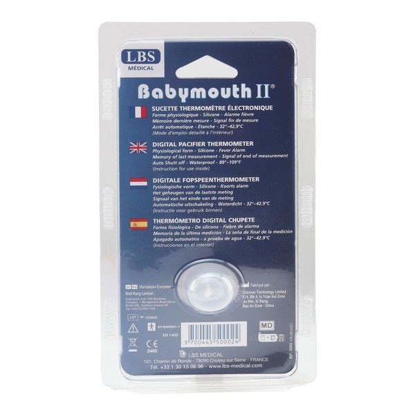Sucette thermomètre électronique Babymouth ll