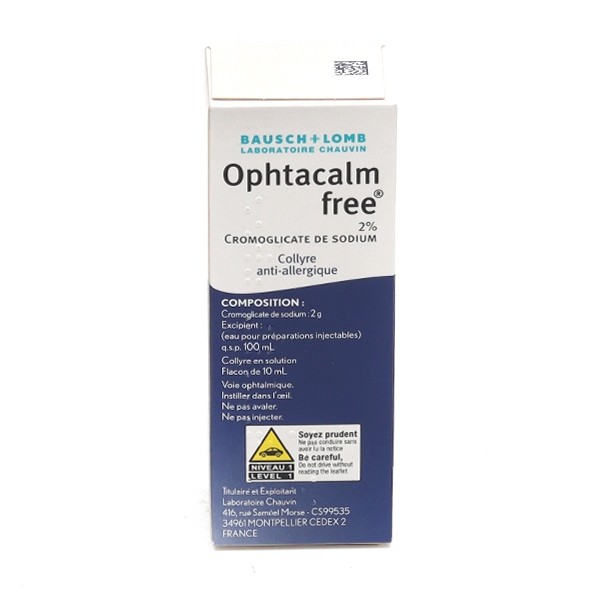OphtacalmFree 2 % collyre sans conservateur