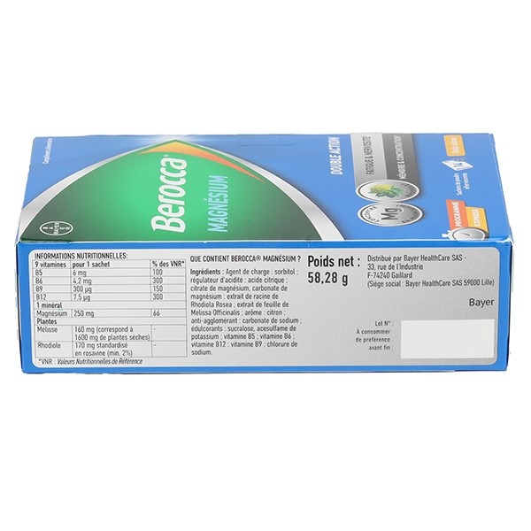 Berocca magnésium sachets
