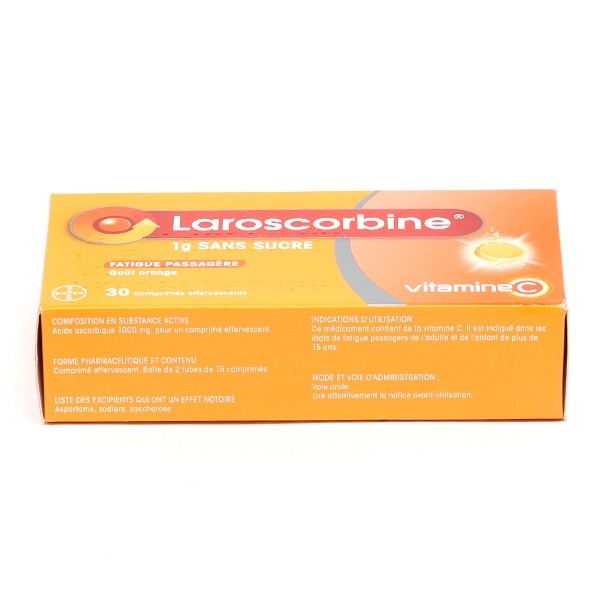 Laroscorbine 1 g sans sucre comprimés effervescents