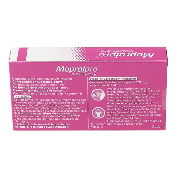 Mopralpro 20 mg comprimé Oméprazole