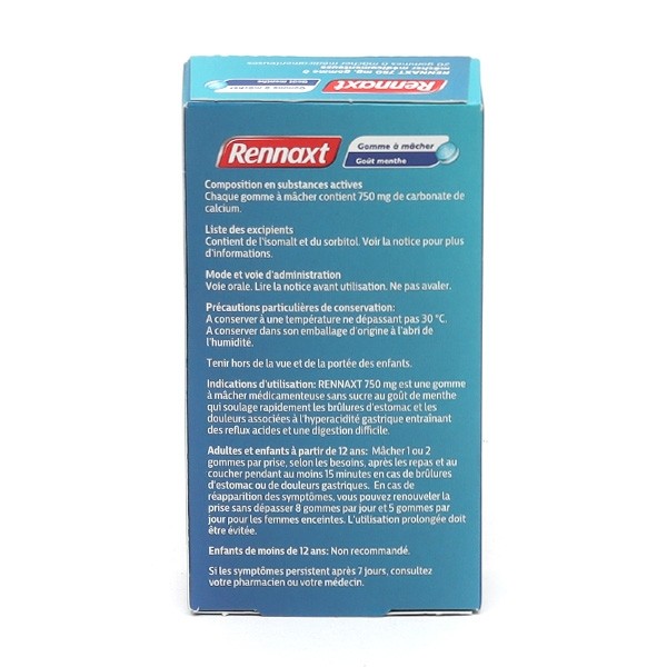 Rennaxt Gomme à mâcher Menthe