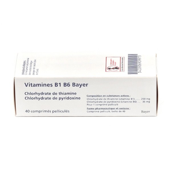 Vitamines B1 B6 Bayer comprimés