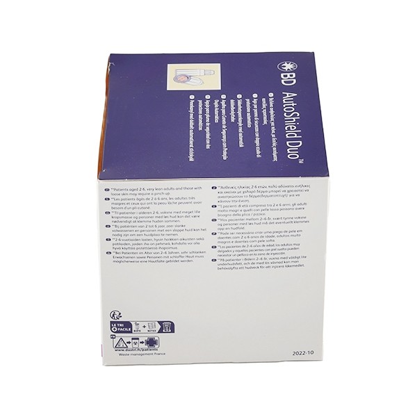 BD AutoShield Duo aiguille 5mm pour stylo à insuline par 100