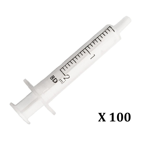 BD Discardit II seringue 2 pièces x100