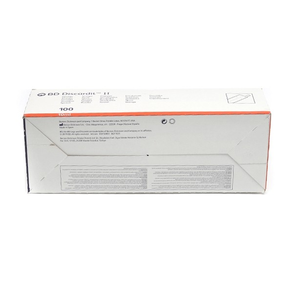 BD Discardit II seringue 2 pièces x100