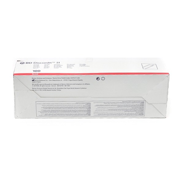 BD Discardit II seringue 2 pièces x100