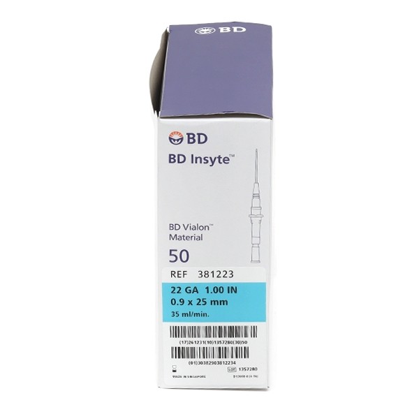 BD Insyte cathéters sans ailettes 50 unités