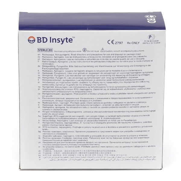 BD Insyte cathéters sans ailettes 50 unités