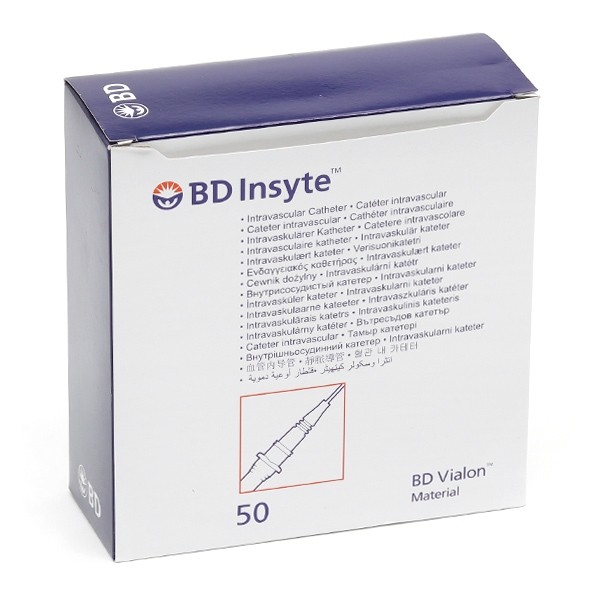 BD Insyte cathéters sans ailettes 50 unités