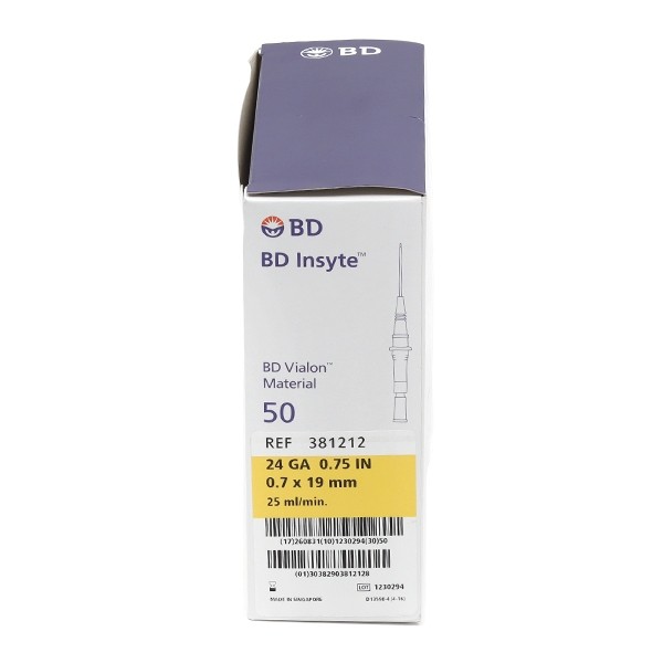 BD Insyte cathéters sans ailettes 50 unités