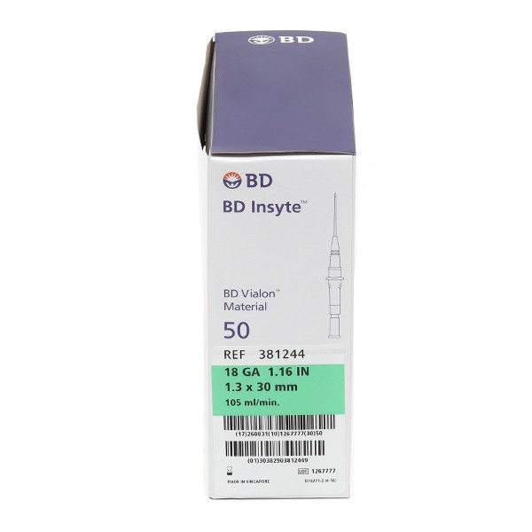 BD Insyte cathéters sans ailettes 50 unités