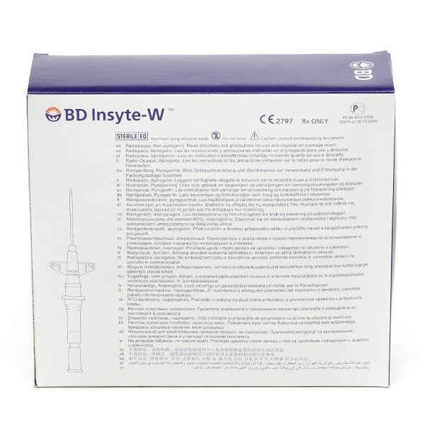 BD Insyte W cathéters avec ailettes 50 unités