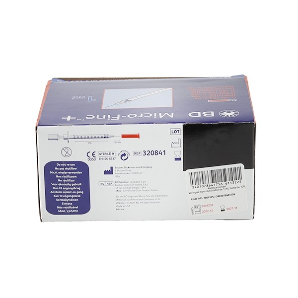 BD Microfine + Seringue à insuline 29 G