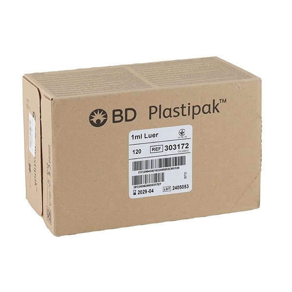 BD Plastipak seringues 3 pièces embout centré 120 unités