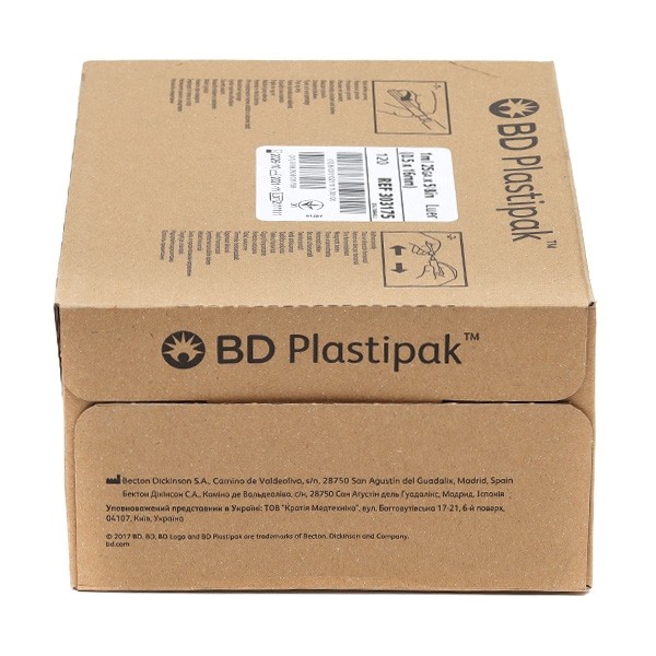 BD Plastipak seringue 3 pièces 1ml avec aiguille x120