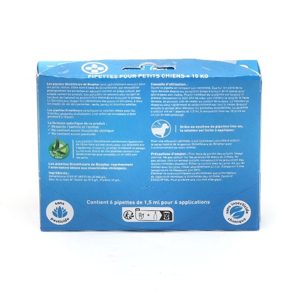 Pipette anti puce Chien  Beaphar Diméthicare