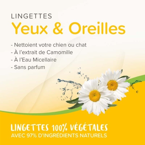 Beaphar Lingettes nettoyantes Oreilles et Yeux Chien et Chat