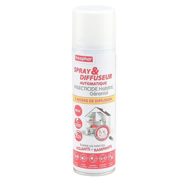 Beaphar Spray et diffuseur automatique Insecticide Habitat