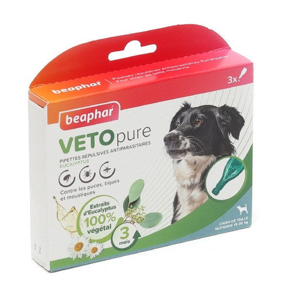 Vetopure Chien Pipettes antiparasitaires répulsives