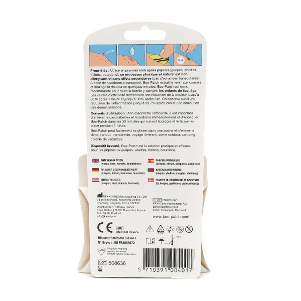 Bee Patch Anti-venin Post piqûres