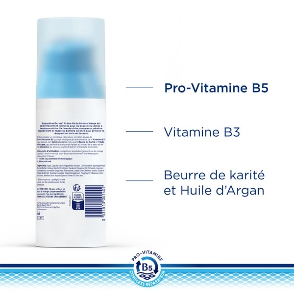Bepanthen Derma Crème riche intense visage