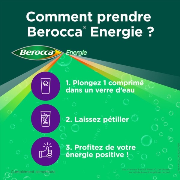 Berocca Energie goût cassis comprimés effervescents
