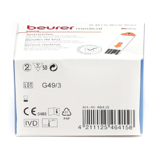 Beurer Bandelettes test de glycémie