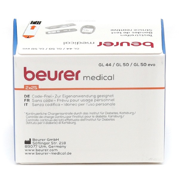 Beurer Bandelettes test de glycémie