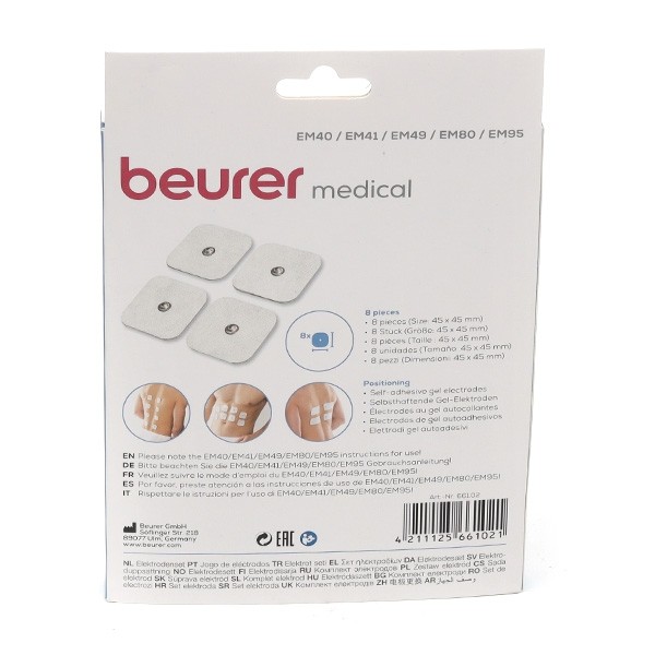Beurer électrodes standard carré